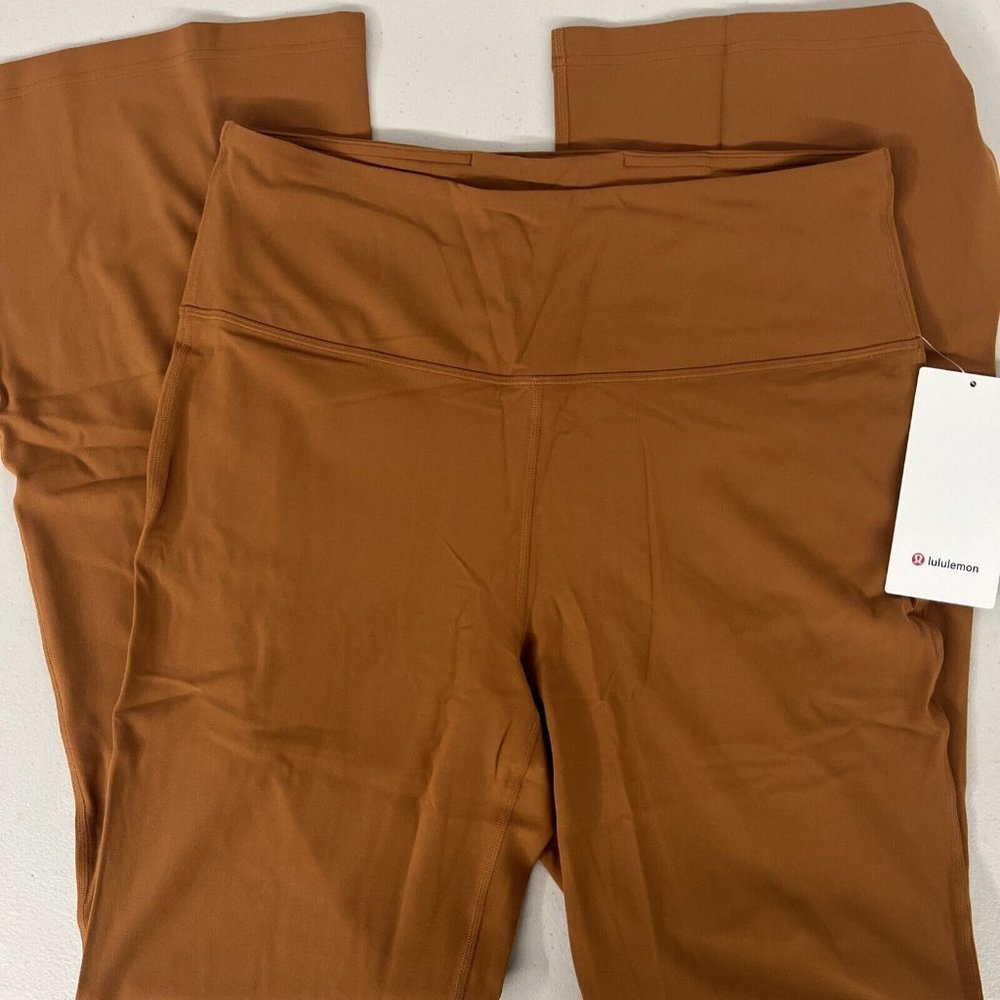 Lululemon Groove Super-High-Rise Flared Pant Nulu Butternut Brown PSL Pumpkin - Picture 7 of 12